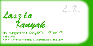 laszlo kanyak business card